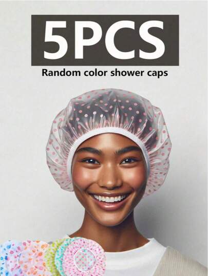 20/15/10/8/5/3/1 件花朵多色加厚浴帽，防水淋浴加厚，可重复使用洗发防水防油浴帽，烹饪或防尘，EVA 材质和弹性设计，适合女性、SPA 和美发沙龙、返校、旅行度假必需品、女士发饰