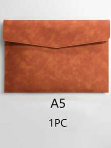 1pc A4/A5 2026 Planner PU Leather Waterproof File Folder, Document Organizer, File Envelope Set, Tablet Sleeve, With Magnetic Snap Closure, Suitable For Home, School, Office, Student Stationery (Brown, Black, Green, Gray, Blue)