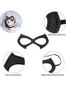 مجموعة 1 قطعة/2 قطعة (1 قناع قطة و 1 شريطة رأس أذن قطة)، قناع هالوين قناع تنكري قطة محارب هالوين اكسسوارات تنكرية، زي قطة، زي هالوين للنساء، ضروري للحفلات، خيار جيد للهدايا، 1 قطعة/2 قطعة (1 قناع عين قطة مجوف/1 شريطة أذن قطة مجوفة) قناع أذن قطة دانتيل مجوف قديم، دعائم حفلة مصممة خصيصًا، ارتداء جو الحفلة وصور تذكارية، خيار ممتاز للحفلات والهدايا