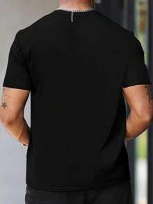 Loaded Diper Graphic Digital Printed TShirt 1pcs Cool Men's Casual Tee 100% Cotton Black Short Sleeve Crew Neck Summer Tee - 黑色 - 查看 2