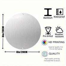 Malibu Caribbean White Rum Vintage Aluminum Sign - 8" Round Waterproof, Coconut Design, Tropical Bar Home Decor, Rustic Finish - 彩色 - 查看 4