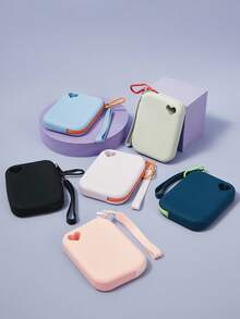 PETSIN 1pc Silicone Pet Treat Pouch, Portable Training Bag For Travel Dog Outing Dog Stuff - Multicolor - View 2
