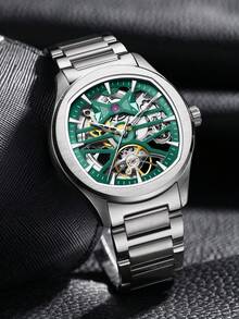 MEGIR MEGIR Luxury Sport Watches For Men Skeleton Dial Automatic Mechanical Movement Business Casual Wristwatch Waterproof Clock