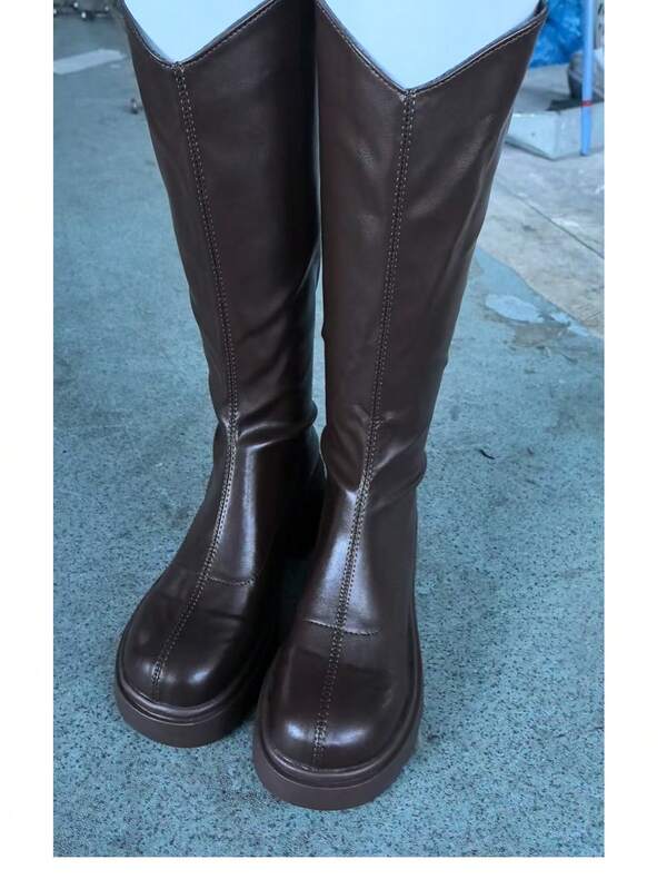 Short Boots, Solid Color, Western Style, TPU Back Zipper, Women Shoes, Suitable For Holidays, Autumn Season
