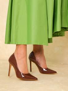 Women Pumps - Coffee Brown - View 2
