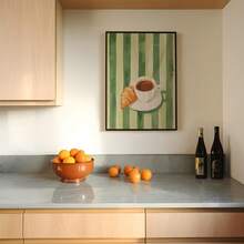 1 Tranh canvas đóng khung, tranh áp phích, tranh treo tường, họa tiết lưới cà phê và bánh sừng bò, áp phích về thực phẩm và đồ uống, họa tiết bánh sừng bò và cà phê, tranh treo tường hình tách cà phê, họa tiết nhà bếp cổ điển - Nhiều màu - Xem 11