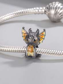 1pc Fashionable & Charming Halloween Series Skeleton, Ghost, Mummy, Witch, Drink Bottle Beaded DIY Halloween Bracelet Necklace Gift