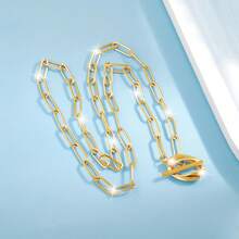 925 纯银不对称椭圆形吊坠项链，适合女士佩戴，适合休闲、派对、节日，适合送给朋友、家人、爱人的礼物