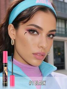 MISSLYN Ensemble de 2 mascaras Long N Wild, volumisant, allongeant, définissant et recourbant, formule crémeuse pour une longueur infinie, pour fête Y2K, voyage, cosmétique Nouvel An chinois, mode campus scolaire, maquillage beauté de marque, végétalien et sans cruauté - 1 noir - Voir 3