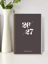 BUBU 1 Stück 2026-2027 Wochen- & Monatsplaner Notizbuch, spiralgebunden Tagesplan Terminkalender, Produktivitätsorganizer für Zuhause, Schule und Büro, A5 Größe, Schul-Zubehör