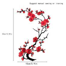 1pc Colorful Embroidered Floral Patch With Adhesive Back, Fabric Applique, Embroidered Decor Patch For DIY Clothing Repair, Garment Decoration