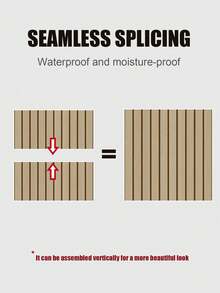 10PCS 23.6"X11.8" /19.4 Sq. Ft Wood Grain Grille Peel And Stick Wall Panels ,Waterproof PVC Self-Adhesive Backsplash Tiles - Wallpaper For Kitchen, Living Room, Bedroom, TV Wall (Glossy)