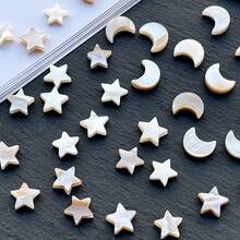 10pcs 8/10mm Natural Moon Shell Beads, Suitable For DIY Bracelet, Necklace, Earring, Jewelry Making - Multicolor - View 8