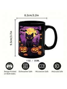 Cheshire Cat Ceramic Heat-Changing Mug - Anime Peripheral, Cute Couple Funny Coffee Cup, Perfect Christmas & Birthday Gift - Multicolor - View 3