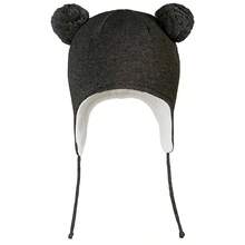 Cute Pom Pom Babys Winter Hat Infant Earflap Knit Warm Cap For Boys Girls Toddler Kids Thermal Lined Beanie