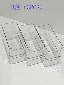 1 件亚克力透明抽屉化妆品收纳盒、珠宝展示盒、化妆品、珠宝、眼影、气垫粉底情人节返校日桌面收纳盒 - 透明色1 - 查看 9