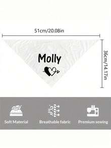 Customizable Dog Bandana With Paw Print Design - Personalized Pet Scarf For All Seasons, Custom Pet Accessories, Machine Washable, Adjustable Tie-Off Strap, White Base With Black Paw Print On It, Perfect For Small/Medium/Large Dogs, Personalized Pet Apparel, Stretch Scarf Material, Dog Bandana For Large Dogs, Pet Birthday Gift