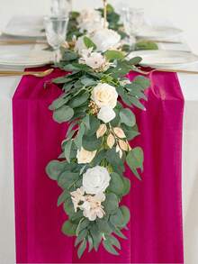 1/5 tấm vải voan mỏng màu đỏ hồng, vải rèm tự may, đa năng dùng trang trí bàn ăn tiệc cưới, sinh nhật, lễ cưới lãng mạn, khăn trải bàn, trang trí tiệc cưới ngoài trời, trang trí tiệc cô dâu. - Màu Hồng Tươi - Xem 5