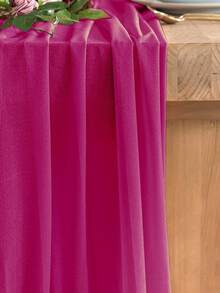 1/5 tấm vải voan mỏng màu đỏ hồng, vải rèm tự may, đa năng dùng trang trí bàn ăn tiệc cưới, sinh nhật, lễ cưới lãng mạn, khăn trải bàn, trang trí tiệc cưới ngoài trời, trang trí tiệc cô dâu. - Màu Hồng Tươi - Xem 9