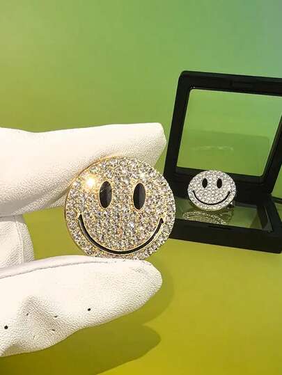 半包高尔夫球标记 - 带钻石帽夹和位置标记，Easy-Green 配件。完美的礼物之选。