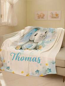 1pc Customized Personalized Blanket, Text Blanket, DIY Blanket, Graphic Blanket, Memorial Blanket. Tapestry, Photo Portrait Blanket Design, Suitable For Girls, Boys, Adults, Valentine's Day, Lightweight, Baby Blanket, Personalized Throw Blanket,Back To School Fashion - Multicolor - View 9