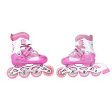 Roller Skates For Kids And Teens, Size M - Single Flash Adjustment System Roller Skates For Boys And Girls - Size (35-38) - Adjustable Size - Roller Skates For Kids - Durable - Pink - 粉色 - 查看 8