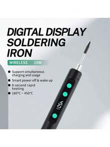 USB Rechargeable Soldering Iron Kit, Portable Soldering Tool With Adjustable Temperature Control, Non-Slip Handle, PVC Material, Compatible With PC And Electrical Instruments, No Assembly Required