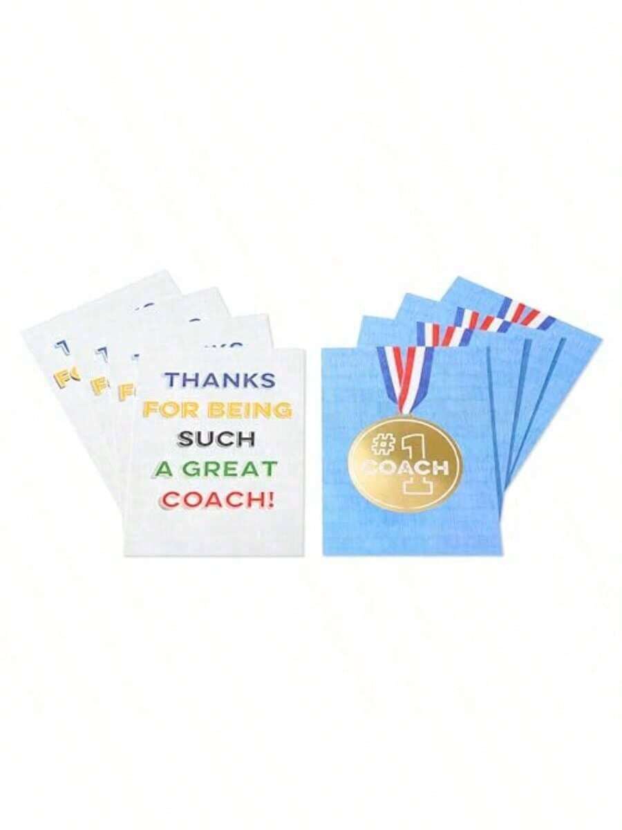 Thank You Cards With Envelopes For  Number 1  Medal 8Count
