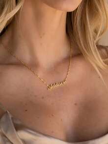 1pc Personalized Luxury Gold Fashionable Chic Sexy Necklace, Suitable As A Gift For Friends, Family, Birthday, Anniversary, Holidays, Commute, Party, Vacation. Available In Silver, Gold, Fashionable, Multicolor, Retro, Minimalist, Unisex, Casual, Cute, Customized, Unique. An Ideal Gift For Him Or Her, Boyfriend, Girlfriend, Dad, Mom