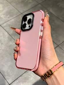 1 Ốp lưng điện thoại trong suốt chống rơi màu hồng, Phụ kiện điện thoại/Ốp lưng bảo vệ tương thích với Apple 16/16Pro/16Plus/16ProMax/15/15Plus/15Pro/15ProMax/14ProMax/14Pro/14Plus/14/13ProMax/13Pro/13/12ProMax/12Pro/12/12 11ProMax/11Pro/11/XR/XSMax/X/XS/7P/8P/Tương thích với IPhone17/17Pro/17ProMax/Air - Bột trong suốt - Xem 5