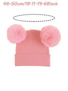 1 chiếc mũ len cho bé sơ sinh, mũ len trẻ em unisex, phụ kiện cho bé, mũ beanie cho trẻ sơ sinh, mũ co giãn, cho bé từ 0-3 tuổi. - Bóng đôi - Xem 11
