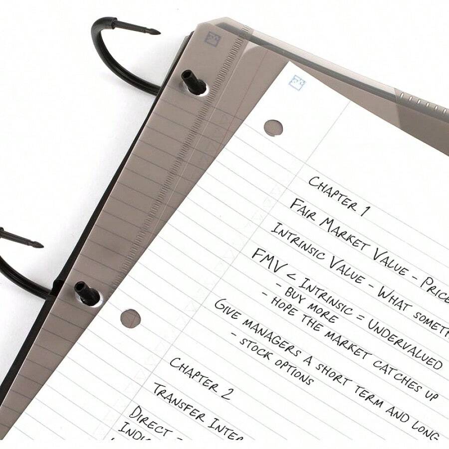 carpeta de 1 pulgada con pestañas, cuaderno y carpeta de 3 anillos todo en uno, azul (29328AD2) - Blanco - Ver 1