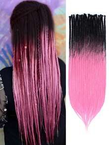 24 Inch Dreadlock Extensions Thick 1cm Single Ended Synthetic Dreads Extensions Hippie Style Fake Dreads 10 Strands SE Crochet Dreadlocks Extensions For Girls - Two-Tone - View 15