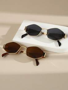 2 piezas de Gafas ovaladas vintage para mujeres, accesorio de vestimenta de viaje con estilo para vacaciones de verano en la playa, al aire libre, viajes - Multicolor - Ver 17