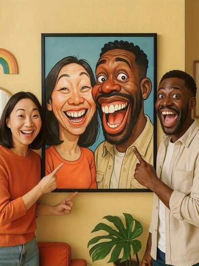 Tranh canvas 2D phẳng, cá nhân hóa, có thể tùy chỉnh hình ảnh hoạt hình, tranh vẽ truyện tranh vui nhộn từ ảnh, tranh tường nhân vật hoạt hình phóng đại và hài hước, lý tưởng cho cặp đôi, bạn bè, gia đình, quà tặng sáng tạo cho thú cưng, văn phòng, trang trí nhà cửa, tranh canvas treo tường, hoàn hảo cho trang trí phòng, đa chức năng, quà tặng lý tưởng cho nam giới, quà tặng lý tưởng cho văn phòng, cho kỷ niệm, Ngày Valentine, Ngày của Mẹ, Sinh nhật, Ngày của Cha, Lễ tốt nghiệp, Đám cưới, Tân gia, đồ trang trí nhà cửa tùy chỉnh, trang trí phòng khách