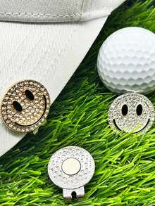 1/2 Packungen Golfball-Marker - mit Diamanten Mützenclips und Positionsmarkern, Easy-Green Accessoires. Das perfekte Golfgeschenk - Verschiedenfarbig - Übersicht 2