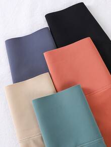 5PCS Girlish Solid Color Seamless Mid-Rise Girl Panties Comfortable, Breathable, And Casual - Multicolor - View 5