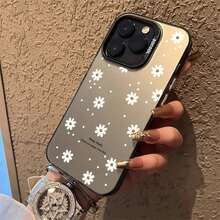 Funda de moda Daisy para 16 Pro/15/14 PLUS/13/12/11, llave plateada, funda gruesa a prueba de golpes, anti-caída, anti-huellas, protección completa, elegante y exquisita, duradera, material de PC a prueba de golpes y de moda - Colores mixtos - Ver 3
