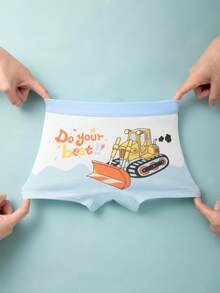 8 Pairs Of Cartoon Dinosaur Car Print Boy Cotton Boxers, Big Boy Boy Baby Multi-Color Boxer Briefs Comfortable And Soft Four Seasons