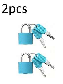 1/2/3/6个装彩色迷你挂锁，带钥匙，塑料外壳，锌合金小锁，适用于行李箱、背包、健身房储物柜、旅行包、教室储物柜，也适用于旅行收纳柜和度假行李。彩色塑料挂锁，适用于学生背包、日记本和存钱罐，是上学、健身、夏季旅行的必备品，也是送给家人、朋友和爱人的绝佳礼物。 - 彩色 - 查看 22