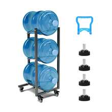 MYLOLF Soporte para garrafón de agua de 5 galones, estante para garrafón de agua, soporte para botellas de agua, soporte de 3/4/5 niveles para botellas de agua, soporte para garrafón de agua, organizador de botellas de agua para cocina, oficina, sala de estar