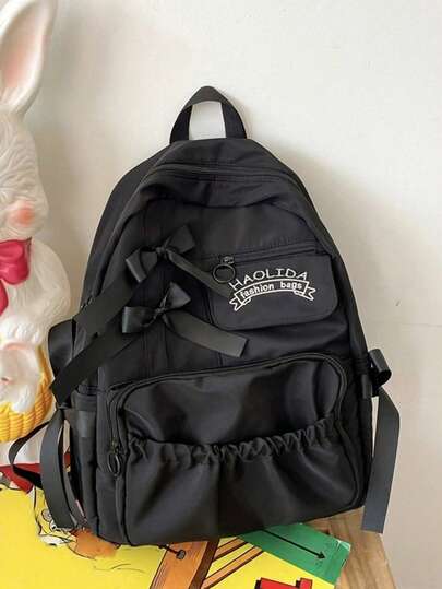 Mochilas femininas da moda, mochila escolar, mochila casual, mochila portátil para festivais, mochila de caminhada de grande capacidade, mochila de viagem de fim de semana, mochila universitária, mochila grande de lona de nylon, bolsa de verão, itens essenciais para férias e viagens