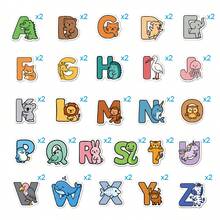 52pcs Animal & Alphabet Graffiti Stickers, Decorative Stationery, Personalized Water Bottle, DIY Letter Spelling Stickers