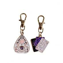 3个日月造型钥匙扣 - 合金材质，龙虾扣，适合DIY钥匙扣、包包和钱包 - 时尚女装配饰，馈赠亲朋好友的绝佳礼物 - 彩色 - 查看 5