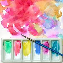 1支温莎牛顿管状水彩棉系列颜料，8毫升/5毫升/21毫升/半块固体颜料，透明水彩颜料，适合初学者绘画 - 半塊固體顏料 - 查看 5