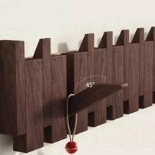 OBOVAY 1个壁挂式衣帽架,带8个挂钩,承重50磅,安装无损,节省空间,适合悬挂外套、钥匙、帽子、毛巾,适用于全屋/卧室/浴室/厨房/玄关/走廊,节省空间的玄关衣帽架(螺丝安装) - 彩色 - 查看 4