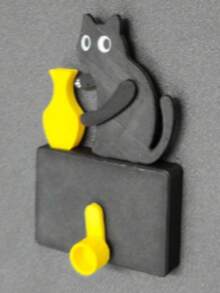 Cat Whisker Collector Jar, Swinging Rotating Refrigerator Magnet