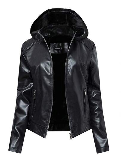 Women Leather Jacket With Thermal Lined, Warmth For Autumn/Winter