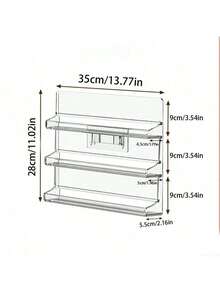 1pc Transparent PET Material Multi-Layer High Capacity Wall-Mounted Sturdy Nail Polish Display Stand For Nail Salon, Beauty Studio - Organized Display, Easy Color Selection, Improve Tidiness - Clear - View 8