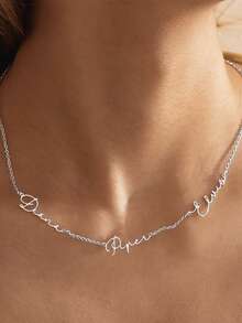Dây chuyền khắc nhiều tên theo yêu cầu, Dây chuyền gia đình tùy chỉnh, Dây chuyền khắc nhiều tên, Trang sức tên trẻ em, Quà tặng trang sức, Quà tặng cho mẹ, Trang sức cho nữ, Tùy chọn khắc chữ, Quà tặng tốt nghiệp - Kiểu nhiều màu 4 - Xem 2